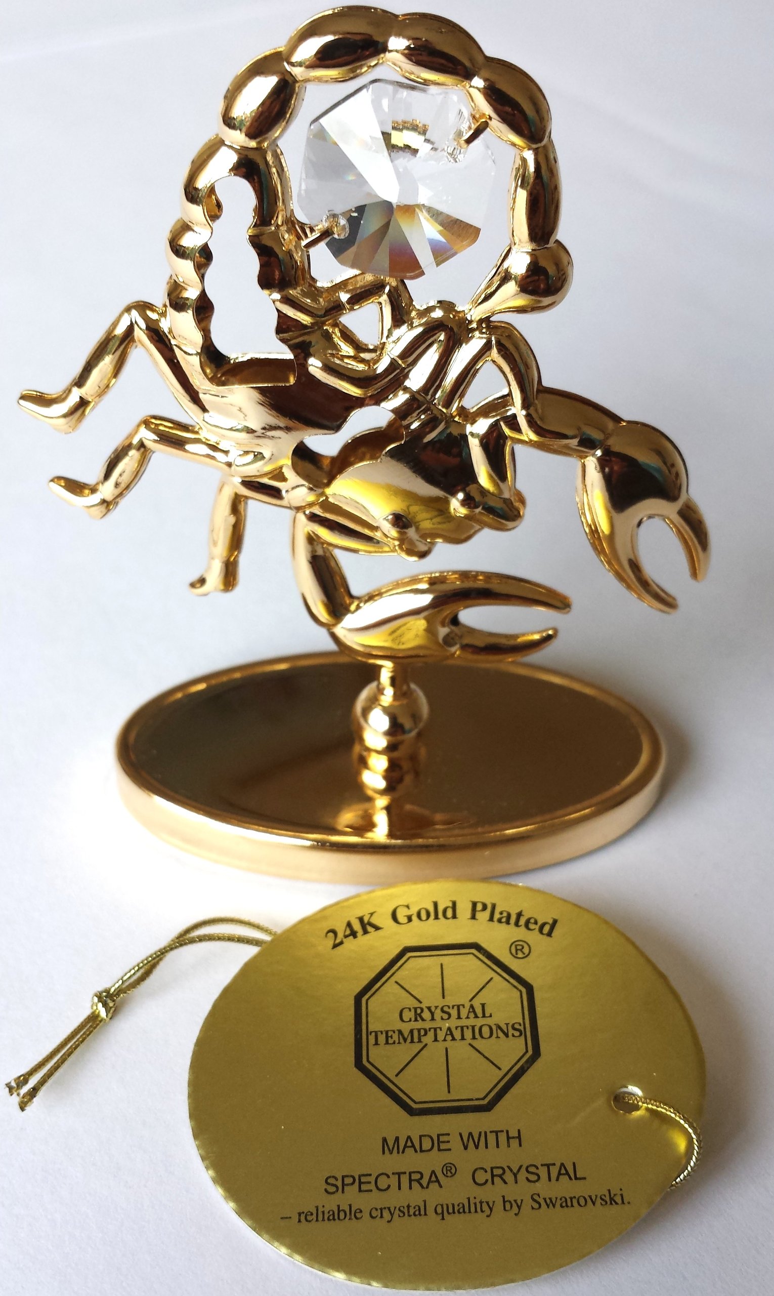 CRYSTAL TEMPTATIONS スワロフスキー社SPECTRA置物 Spectra Swarovski Crystals 24K Gold Plated - Zodiac Star Sign